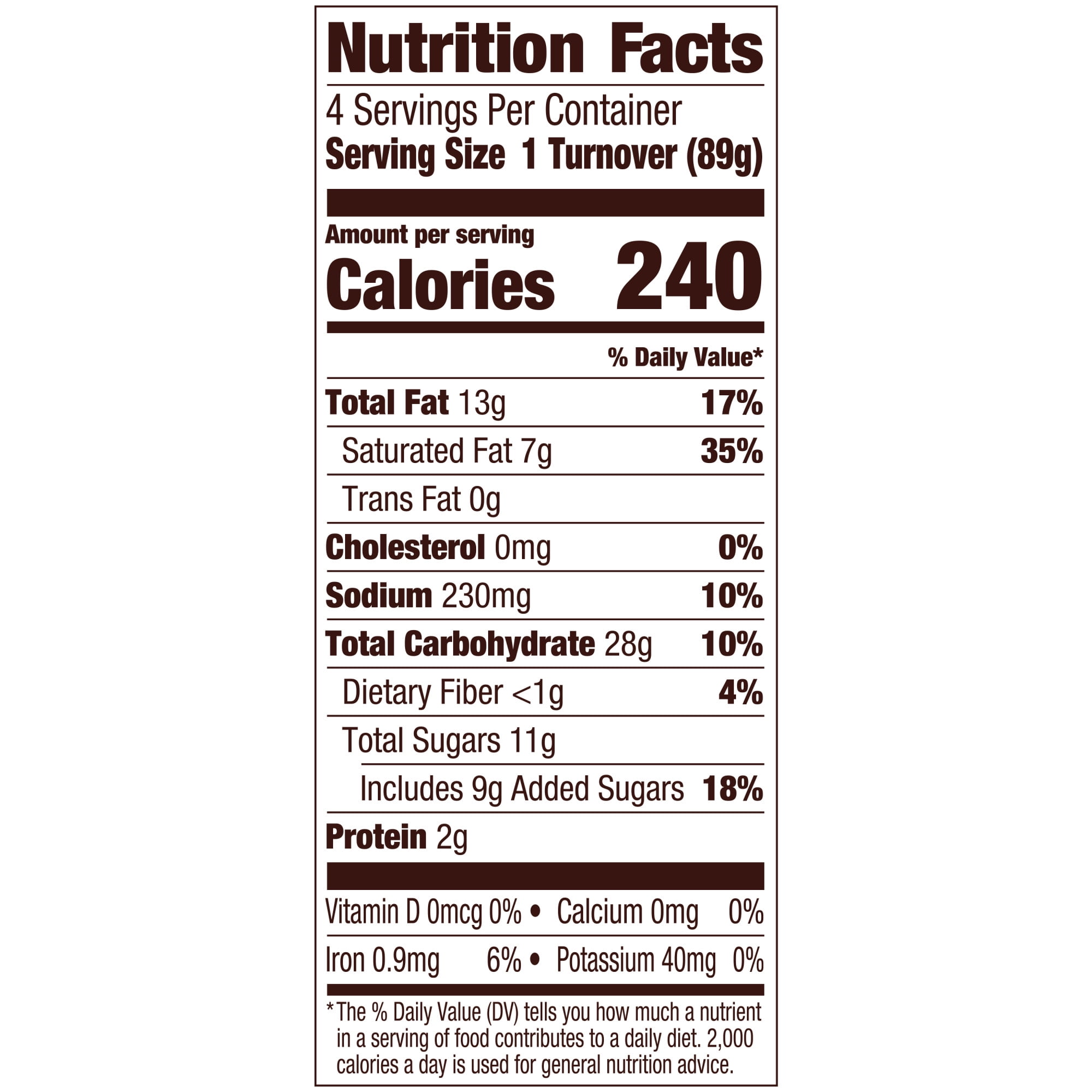 Pepperidge Farm Apple Turnovers, 4-Count 12.5 oz Box