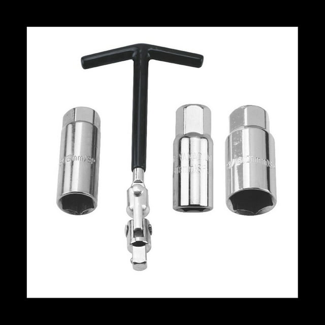 Kit de Herramientas de ReparacióN de Motocicletas y AutomóViles Herramienta de ExtraccióN de BujíAs Llave de Vaso 16Mm /18Mm/21MmT-Llave de Manija