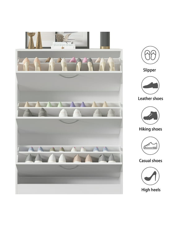 verdrievoudigen Winkelcentrum Diversiteit White Shoe Cabinets in Entryway Furniture - Walmart.com
