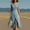 Light Blue plus size boho midi dress a1, variant on Women Plus Size V Neck Sleeveless High Low Wrap Boho Casual Midi Party Dresses, Yellow 2XL