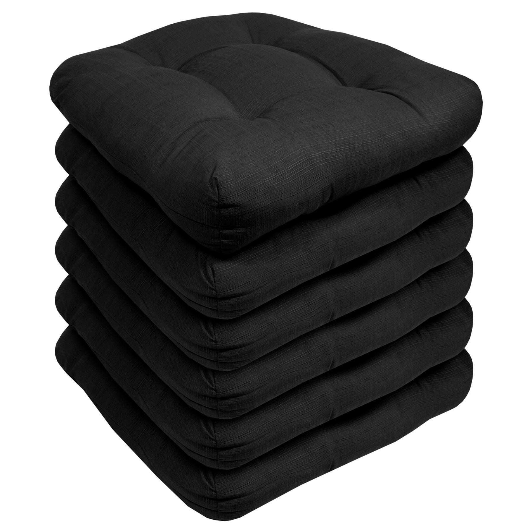 solid black outdoor seat cushions