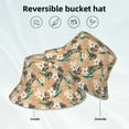 thumbnail image 2 of Yiaed Tropical Leaves Flower Print Reflective Stripe Bucket Hat Unisex Funny Outdoor Fisherman Cap Beach Sun Hat, 2 of 5