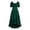 Army Green, variant on Renaissance Dress Women Puff Short Sleeve Empire Waist Gown Ruched Bust High Low Hemline Maxi Length Party Dress White