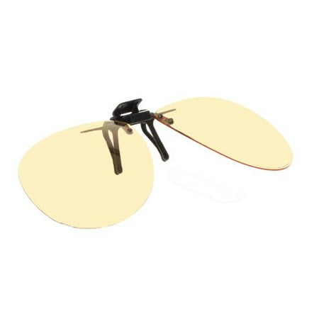Computer Glasses with Peach Poly Sheer Glare Anti-reflective Lenses - Clip-on Flip-up's - Aviator - A (56-58mm) B (56mm)