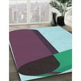 thumbnail image 2 of Ahgly Company Indoor Rectangle Patterned Velvet Maroon Purple Area Rugs, 2' x 3', 2 of 6