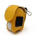 thumbnail image 4 of Bolsa pequeña de cuero PU para pelotas de Golf, bolsa para pelotas de Golf con mosquetón, bolsa portátil para pelotas de Golf, soporte en T, riñonera amarillo Sunnimix Estuche para pelotas de golf, 4 of 8