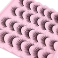 thumbnail image 5 of Wispy Lashes 12mm False Eyelashes Natural Look Short Faux Mink Eyelashes Wispies Ripple Strip Lashes Pack, 14 Pairs, 5 of 10