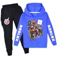 thumbnail image 4 of juego moda tendencia traje niños niñas Sudadera con capucha pantalones casuales dibujos animados niños ropa Casual regalos de cumpleaños, 4 of 5