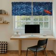 thumbnail image 5 of Navy Blue Ocean Waves Tier Curtains 24 Inch Length, Red Boat Coastal Cafe Short Curtains for Bathroom Over Sink, Small Kitchen Curtain Light Filtering Tiered Drapes 2 Panels 27.5"Wx24"L, 5 of 8