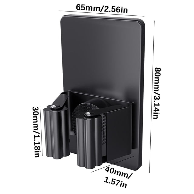 fheaev Mop Clip Wall Hanging Bathroom Stainless Steel Fixed Hanging Rack Multifunctional Wall Hook 2ml