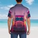 thumbnail image 4 of Balery Sunset Truck Highway Camisas hawaianas de manga corta para hombre, camisas playeras de corte holgado, camisas de vacaciones con botones,Medium, 4 of 7
