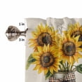thumbnail image 4 of Sunflower Valances for Windows Farmhouse Kitchen Curtains Valances Rod Pocket Valance Curtains for Kitchen Windows Farm Floral Watercolor Plaid Botanicals Window Valances for Bathroom Bedroom 42"x12", 4 of 6