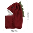 thumbnail image 3 of Lilgiuy Kids Winter Hat Scarf 2 in One Thick Warm Cute Dinosaur Knitted Earflap Cartoon Cap Neck, Ear, Head Protection for Girls Boys, 3 of 4