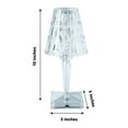 thumbnail image 3 of Efavormart Warm White Crystal Diamond Acrylic LED Color Changing Desk Lamp, USB Rechargeable Night Light, Decorative Light, Touch Operated - 10" Tall, 3 of 11