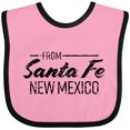 thumbnail image 3 of Inktastic From Santa Fe New Mexico in Black Distressed Text Boys or Girls Baby Bib, 3 of 4
