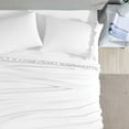 thumbnail image 3 of 4 Piece Ruffle Sheet Set, 2" Inch Ruffle Hem On Flat Sheet, 24 Inch Deep Pocket, 100% Egyptian Cotton, 800 TC, Twin XL Size, Solid White, 3 of 4