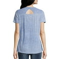 thumbnail image 3 of Hanes Women's Short-Sleeve Peasant Tee with Lace, 3 of 5