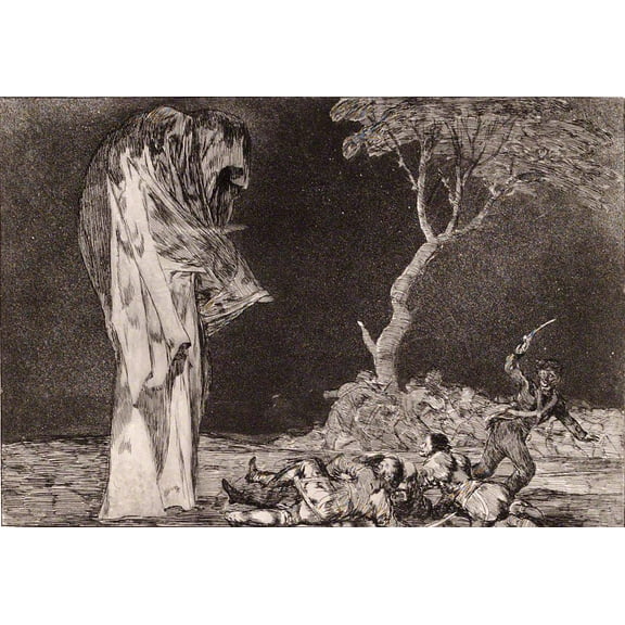 Disparate de miedo by Francisco de Goya - 12" x 18" Art Print Wall Decor