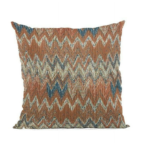 Multi Color Wave Chevron Luxury Throw Pillow - 16 x 16 in.