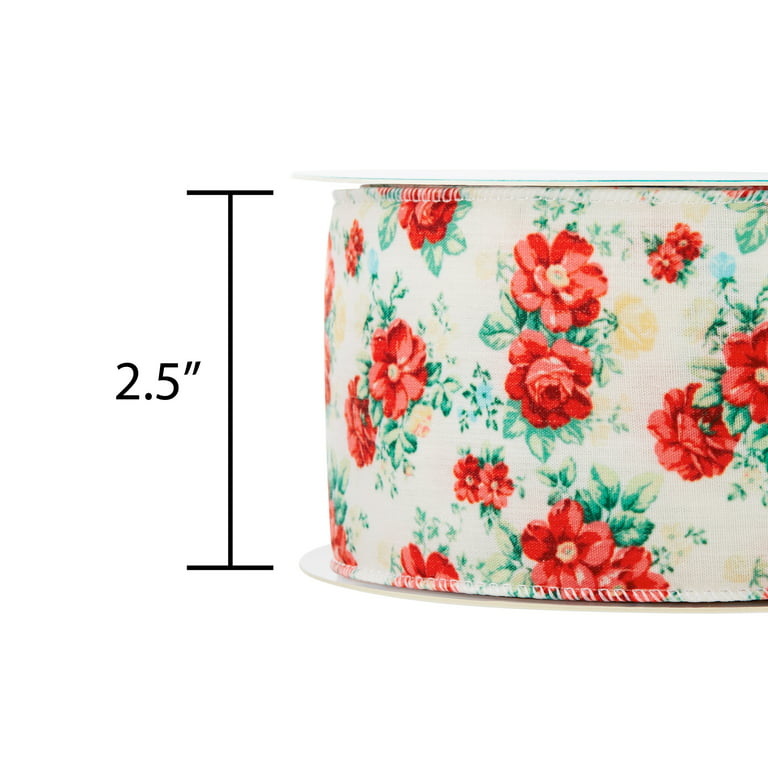 The Pioneer Woman Heritage Floral Ribbon Bundle, 7/8 inch x 75 Yards, Size: 7/8 inch Wide