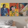 thumbnail image 3 of wall26 Canvas Print Wall Art Set Paul Gauguin Vibrant Abstract Floral Variety Nature People Illustration Fine Art Decorative Retro Portrait for Living Room, Bedroom, Office - 24"x36" x 3 Pa, 3 of 5