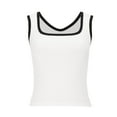 thumbnail image 4 of Ruyang Womens Ribbed Tank Tops 2024 Summer Sleeveless High Neck Casual Slim Fitted Basic Knit Shirts Women's Tanks & Camis, 4 of 8