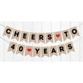 thumbnail image 5 of Inkdotpot Pre-Assembled Rustic Kraft Bunting Flags Cheers to 40 Years Bunting Wall Decor Birthday Banner DIY Party Supplies, 5 of 8