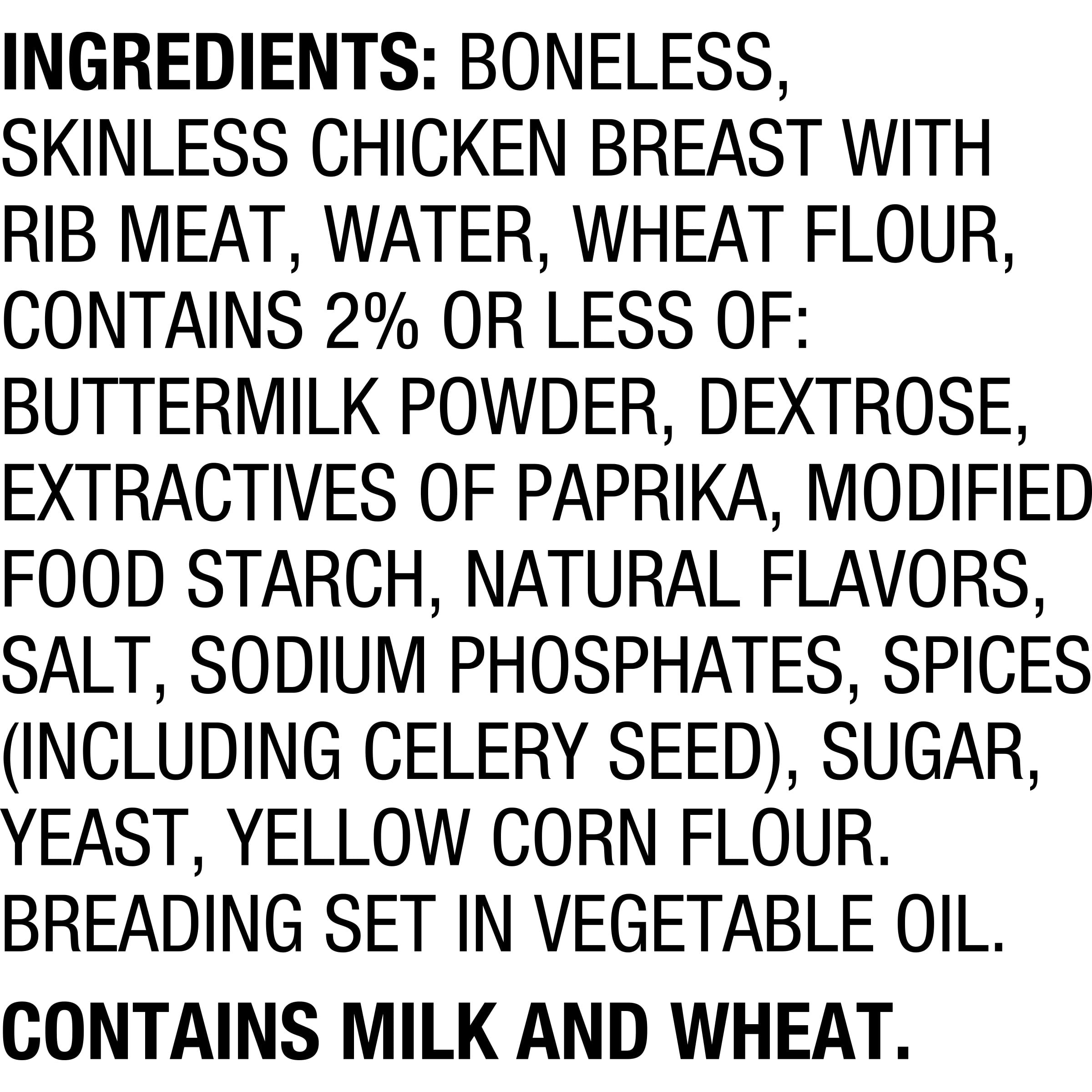 Great Value Boneless Fully Cooked Breaded Chicken Bites, 24 oz (Frozen)