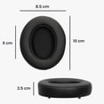 thumbnail image 3 of Ear pads compatible with DOQAUS ear pads - 2X earphone replacement - black, 3 of 5