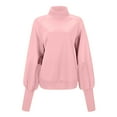 thumbnail image 3 of Annhoo Sweatshirt for Women Casual Long Sleeve Mock Neck Pullovers Cozy Solid Color Fall Outfits Clothes, 3 of 4