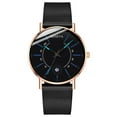 thumbnail image 1 of Reloj de cuarzo para hombre, relojes de moda para hombre, deportivo, de acero inoxidable, con caja de cuero, reloj de pulsera analógico de cuarzo para hombre., 1 of 3