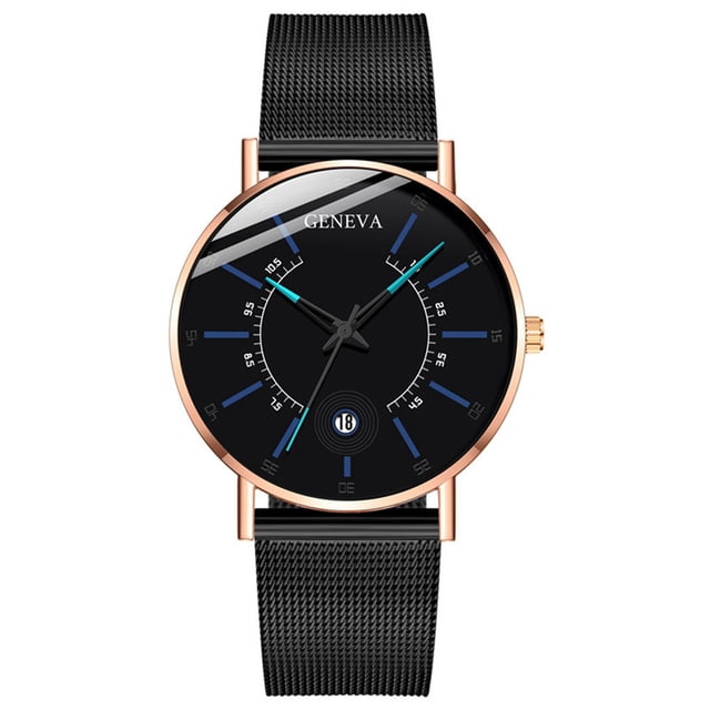 Reloj de cuarzo para hombre, relojes de moda para hombre, deportivo, de acero inoxidable, con caja de cuero, reloj de pulsera analógico de cuarzo para hombre.