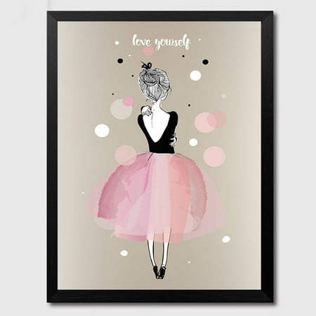 - 1PCS Lovely Girl Watercolour Canvas Painting Without Frame Poster Mural Wall Sticker Room Decoration Hanging Painting Specification:01 Size:21x30cm