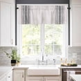 thumbnail image 3 of Kitchen Curtains Valances for Small Windows, Retro Farmhouse Short Curtain Valance for Living Room, Vintage Bohemian Black Abstract Art Rod Pocket Blinds Window Printed Drapes 1 Panel 54x18 Inch, 3 of 6