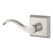 Baldwin Reserve HDCURLTSR150 Half Dummy Handleset Left Hand Curve Lever and Traditional Square Rose Satin Nickel Finish