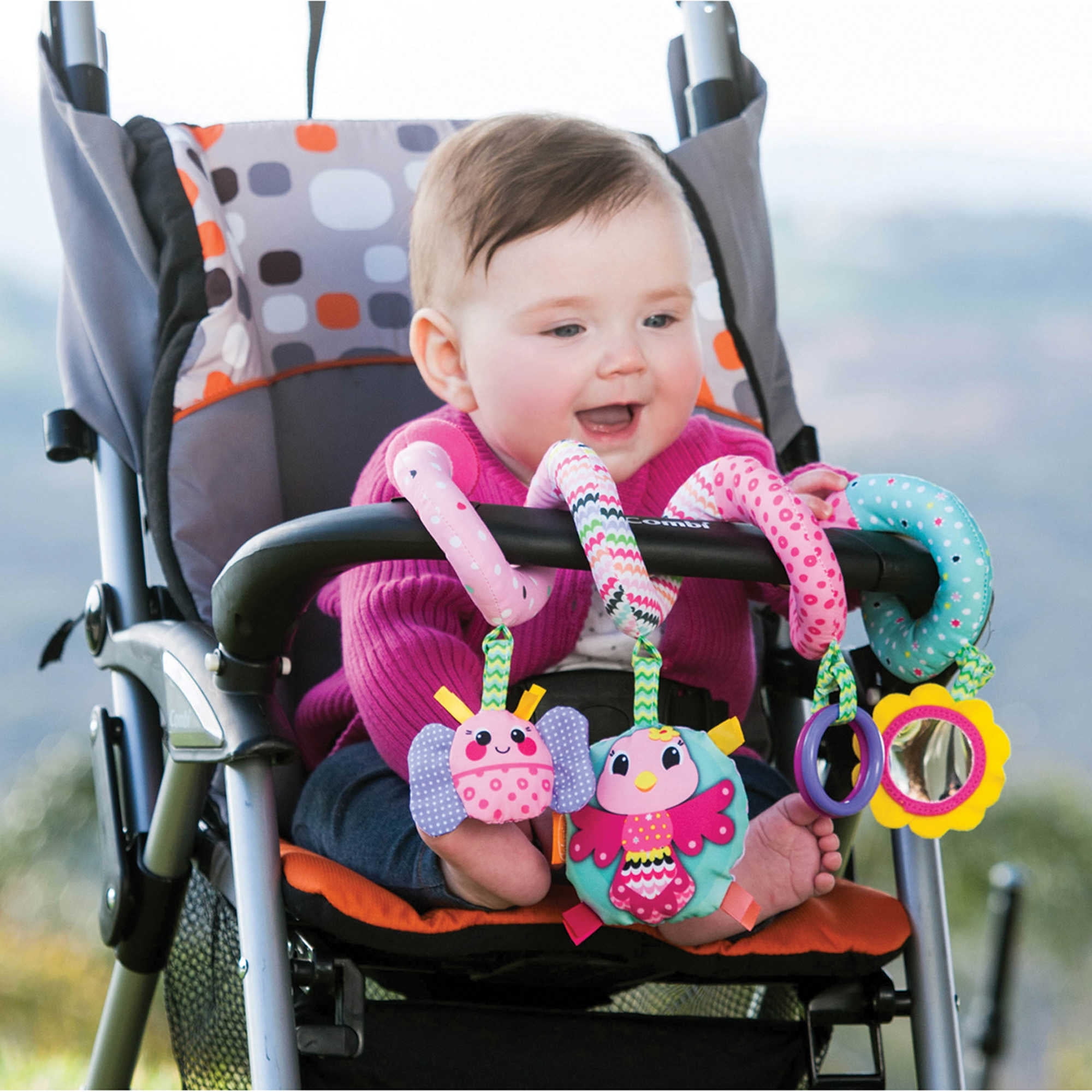 infantino spiral activity toy pink