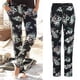 thumbnail image 1 of Pntutb Mujer Pantalones de cintura alta Bolsillos Cordón Vacaciones Casual Impresión Pantalones largos Pntutb Pntutb-6538, 1 of 8