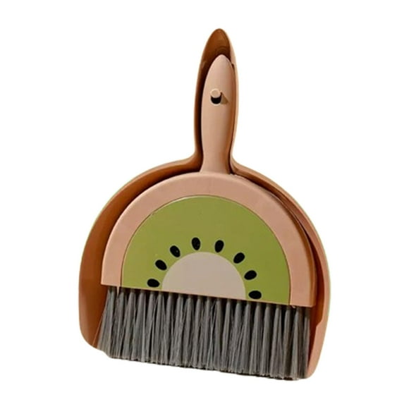Mini juego de recogedor y cepillo para casa de juegos, juguete para regalar en vacaciones, juego de escobas para niños pequeños kiwi