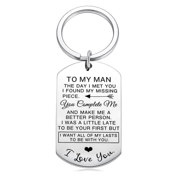 Regalos de San Valentín para hombres. Llavero de aniversario para mi hombre.