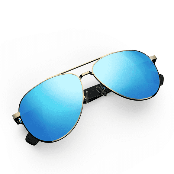 Bluetooth Audio Sunglasses Open Ear Headset, Polarized UV Blocking Lens, Rechargeable Sport Glasses with Music Playing Function