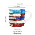 thumbnail image 2 of Taza única de pila de libros, taza de café de cristal 3D, divertido regalo novedoso for amantes de los libros y lectores, 6.5 oz, 2 of 6