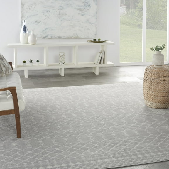 Nourison Whimsicle Modern Bohemian Grey 7' x 10' Area Rug, (7' x 10')