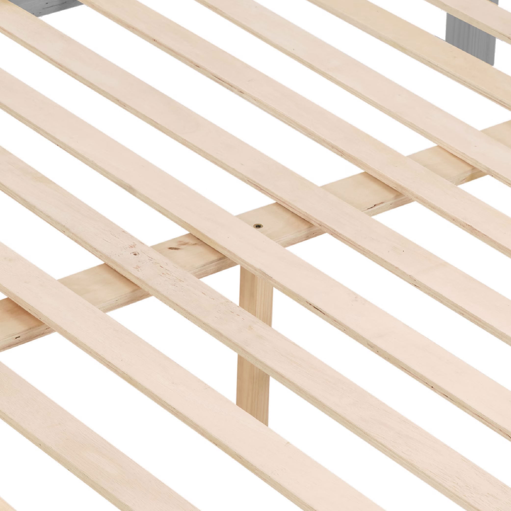 MAYEERTY Twin over Full Bunk Bed with Thick Posts, Solid Wood Bed Frame with High Guardrail and Ladder, for Kids Teens Dorm Rooms Guest Rooms, No Box Spring Needed