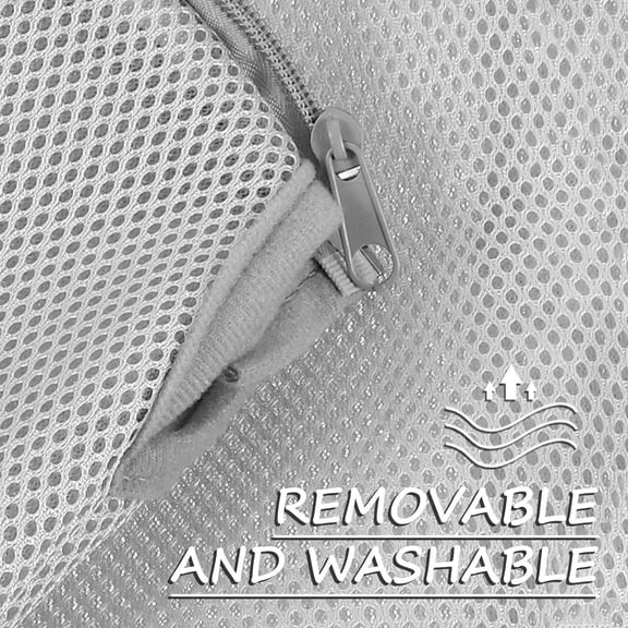 REOFLYUP Grey Cat Window Perch with Soft Cotton Breathable Hammock and Zipper Cover Replacement