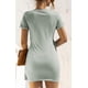 thumbnail image 3 of Vestido ceñido al cuerpo con cuello redondo para mujer, vestido de camiseta de manga corta con lazo en la cintura, minivestido informal de verano 2021 S-XXL Zhivalor WRLF-106-5, 3 of 7