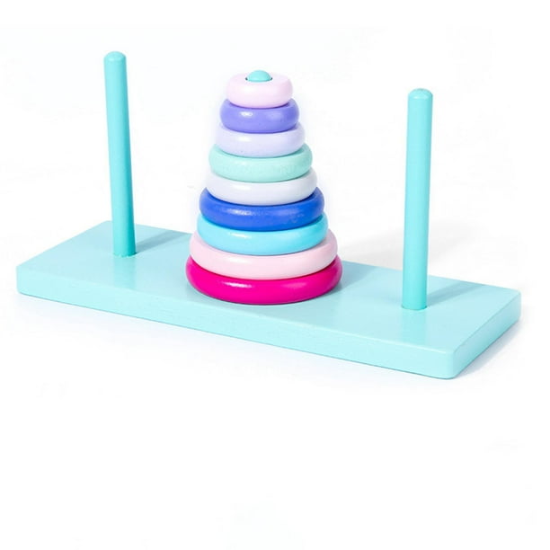 Anillos apilables de torre de Apilador Montessori de juguete para