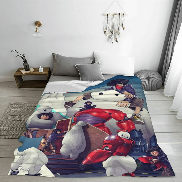 ベイマックスBH6ブランケット Big Hero 6 Baymax Blanket Anime Soft Micro Fleece Blanket