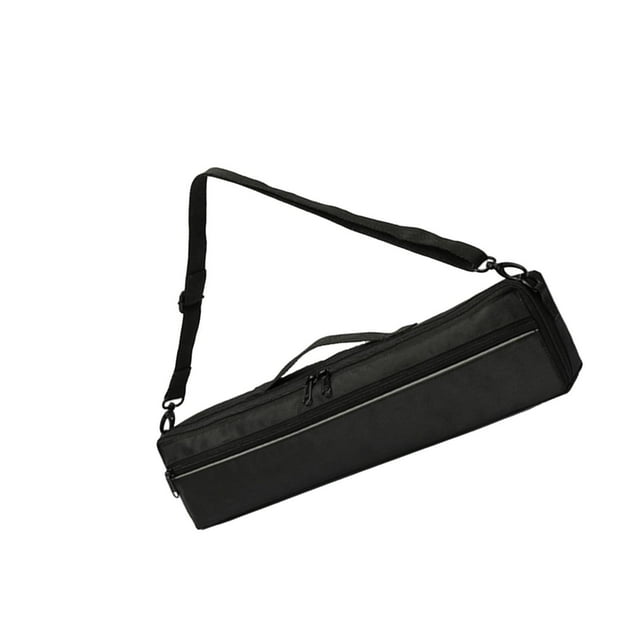 Bolsa de Almacenamiento para Flauta de 17 Agujeros, Lona Negra Afelpada con Accesorios para Correa Hombro