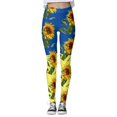 thumbnail image 1 of Gibobby Leggings térmicos para mujer Mallas con estampado de girasol para mujer, mallas deportivas de Yoga con Control para mujer, mallas de talle(Azul,CH), 1 of 5