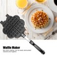 thumbnail image 4 of Bubble Waffle Maker Pan Hand Held Egg Waffle Pan,Aluminum Alloy Waffle baking mold Non-stick Waffle Cake Baking Mold Plate for Breakfast Lunch Household Cafe Cake Shop Restaurant, 4 of 9